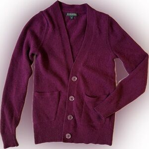 Banana Republic Purple Cardigan Sweater | cashmere wool blend | Size S